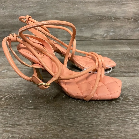 Sam Edelman | Maven Quilted Leather Rose Pink Strappy Sandals Size 6.5 NEW - Picture 4 of 9